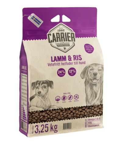 Carrier lamm och ris 3,25 kg 